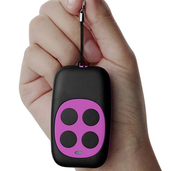 Duplicatore di clonazione della chiave di copia 433MHZ con telecomando a quattro tasti colorato per la copia a distanza del cancello del garage (rosa rossa)