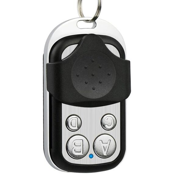 433MHz metallo Wireless apprendimento del codice 4 tasti di controllo remoto (nero + argento)