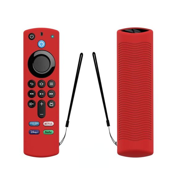 2 pezzi Y27 per Alexa Voice Remote 3a generazione Custodia protettiva antiscivolo in silicone (rosso)