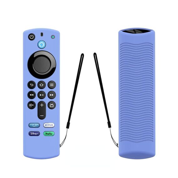 2 pezzi Y27 per Alexa Voice Remote 3a generazione Custodia protettiva antiscivolo in silicone (blu luminoso)