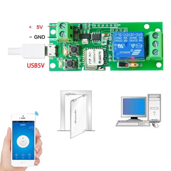 Modulo Relè WiFi 5V–12V Controllo Remoto tramite App Sonoff TBD0603421902