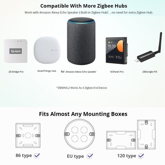 SONOFF ZBMINI L2 Sonoff Mini R3 Zigbee Interruttore Intelligente da Incasso TBD06048990