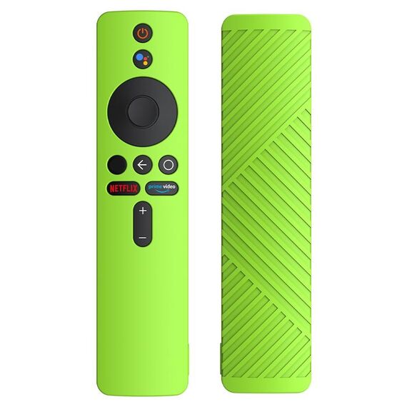 Custodia protettiva in silicone liquido per telecomando Xiaomi 4K TV Stick (verde fluorescente)