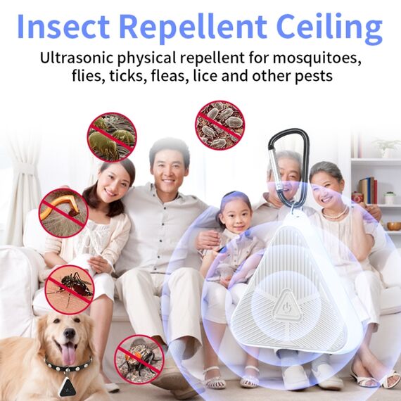 Repellente per zanzare portatile ad ultrasuoni da campeggio 709 (bianco) EDA005589101B 6922773561252
