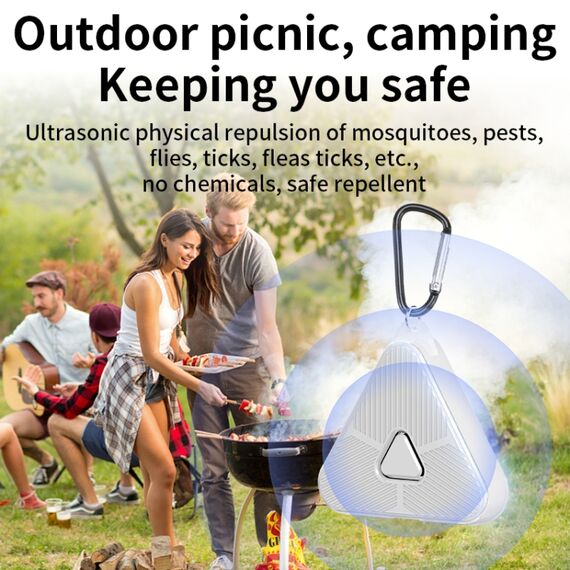 Repellente per zanzare portatile ad ultrasuoni da campeggio 709 (bianco) EDA005589101B 6922773561252