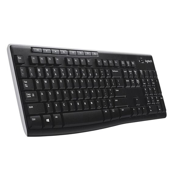 Logitech K270 Single Wireless Tastiera silenziosa ultrasottile (nera)