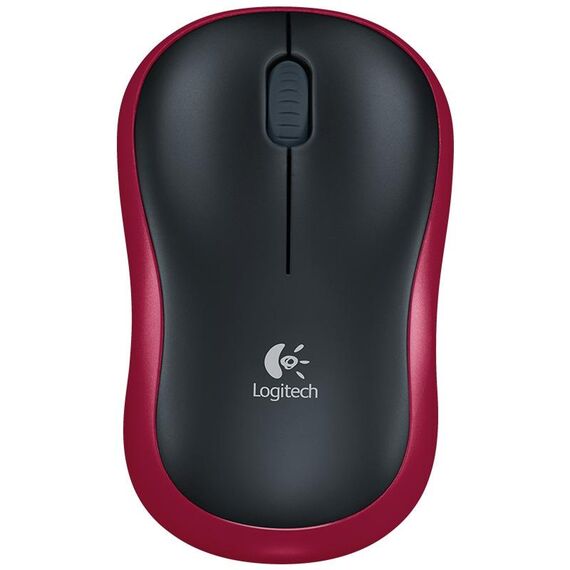 Mouse ottico wireless Logitech M185 a 3 tasti a 3 tasti 1000 DPI, portata wireless: 10 m (rosso)