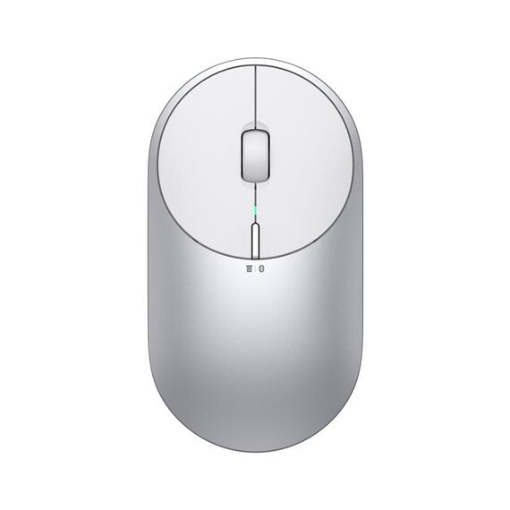 Mouse portatile originale Xiaomi 2 Mouse ottico wireless Bluetooth 4.2 RF 2.4GHz 4000 DPI regolabile a doppia modalità (argento)