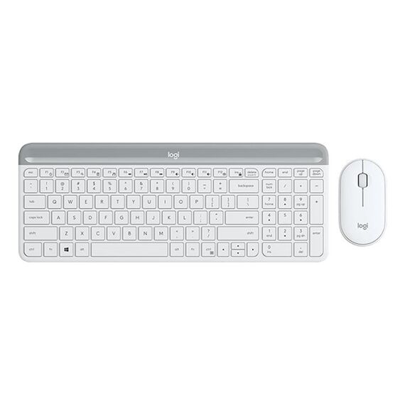 Logitech MK470 Set mouse tastiera wireless silenzioso (bianco)