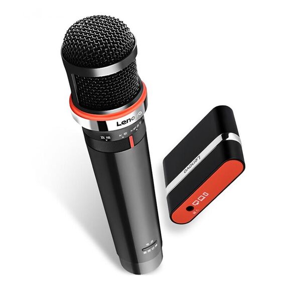 Microfono digitale wireless originale Lenovo UM20-U K Song Dispositivo di registrazione dal vivo con ricevitore wireless (nero)