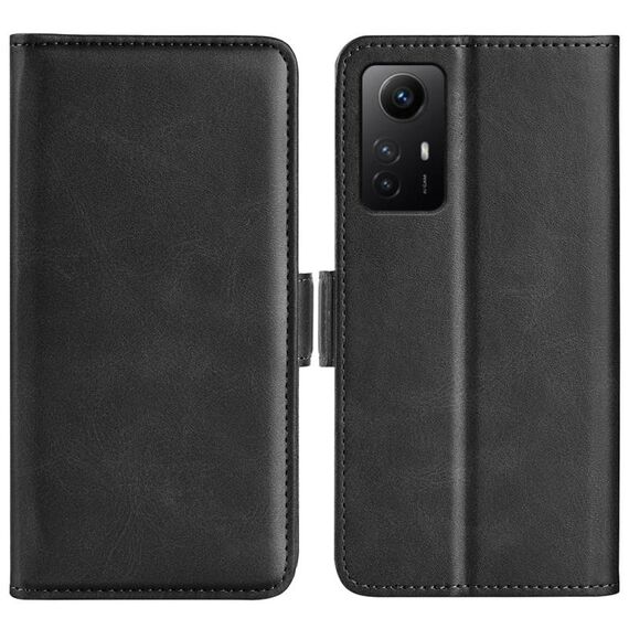 Per Redmi Note 12S Custodia per telefono orizzontale in pelle con fibbia magnetica a doppio lato (nero)