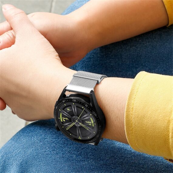 Cinturino Milano con doppia maglia magnetica in acciaio per Huawei Watch GT3 Pro 46mm Argento SYA002330305A 6922699005834