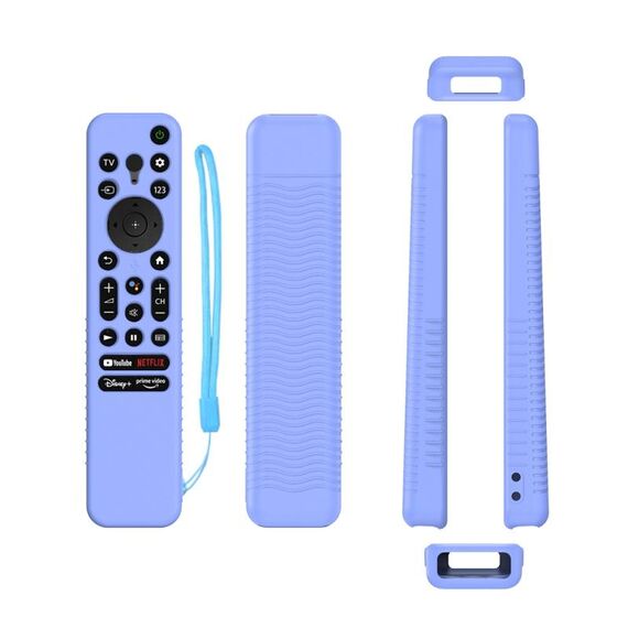 Y56 Custodia protettiva anti-caduta in silicone per telecomando vocale per Sony RMF-TX800U/C/P/T/900U (blu luminoso)