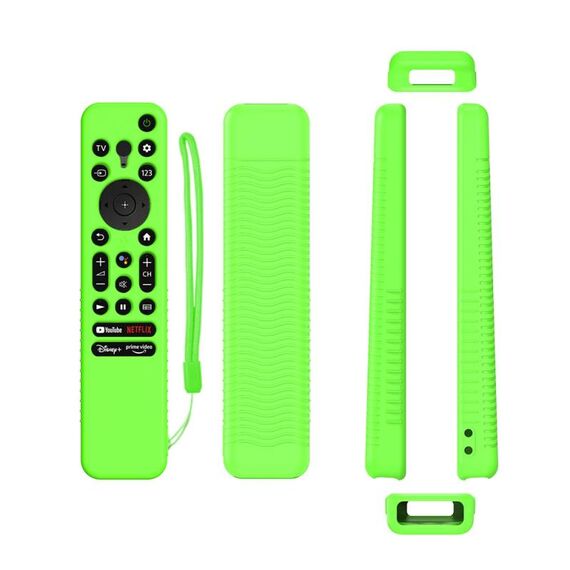 Y56 Custodia protettiva anti-caduta in silicone per telecomando vocale per Sony RMF-TX800U/C/P/T/900U (verde luminoso)