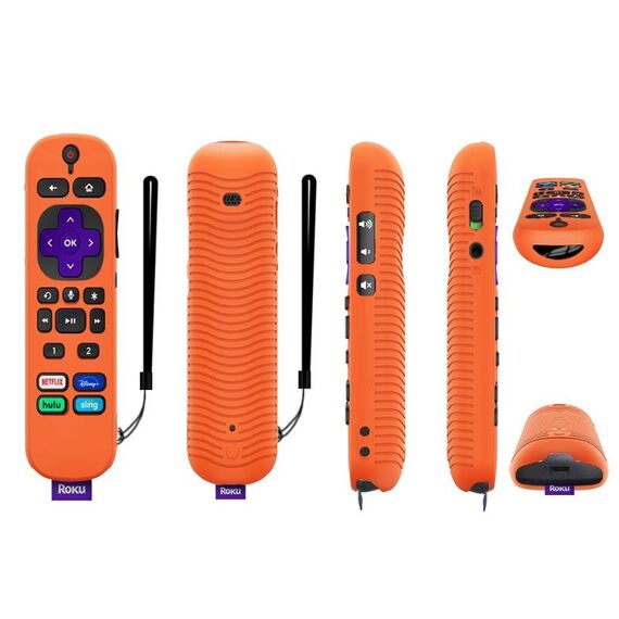 Per TCL Roku Voice Remote Pro Y30 Telecomando Custodia protettiva in silicone antiurto (arancione)