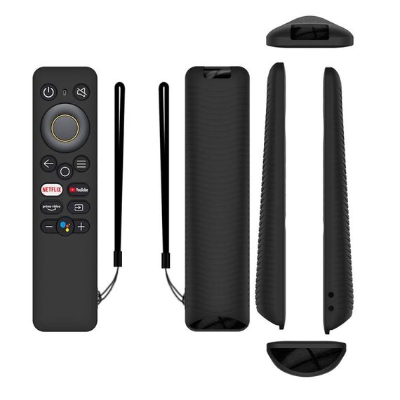 Per Realme 32/43 pollici Y41 TV Telecomando Custodia protettiva in silicone anti-caduta all-inclusive (nero)
