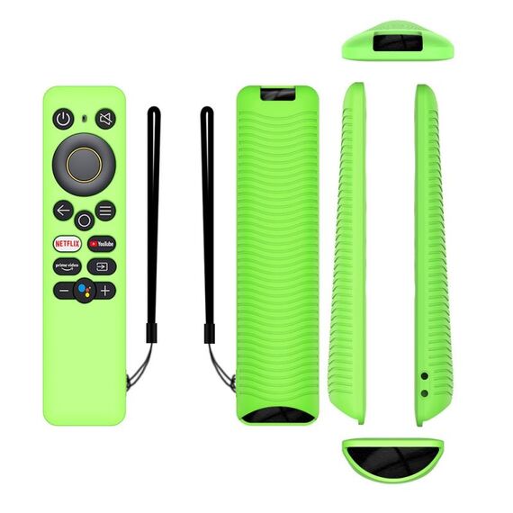 Per telecomando Realme 32/43 pollici Y41 TV Custodia protettiva in silicone anti-caduta all-inclusive (verde luminoso)