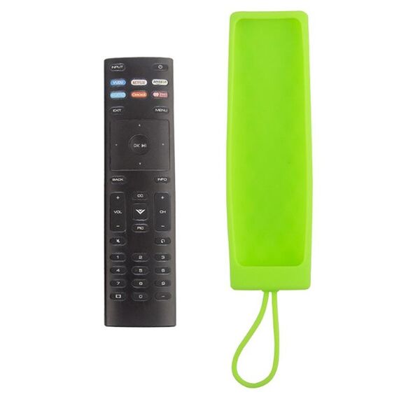 Per Vizio XRT136/XRT140 Custodia in silicone per telecomando da 2 pezzi (verde fluorescente)