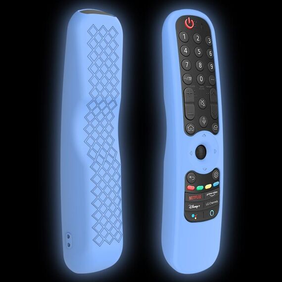 Custodia in silicone per telecomando TV LG AN-MR21GC / AN-MR21N / AN-MR21GA (blu luminoso)