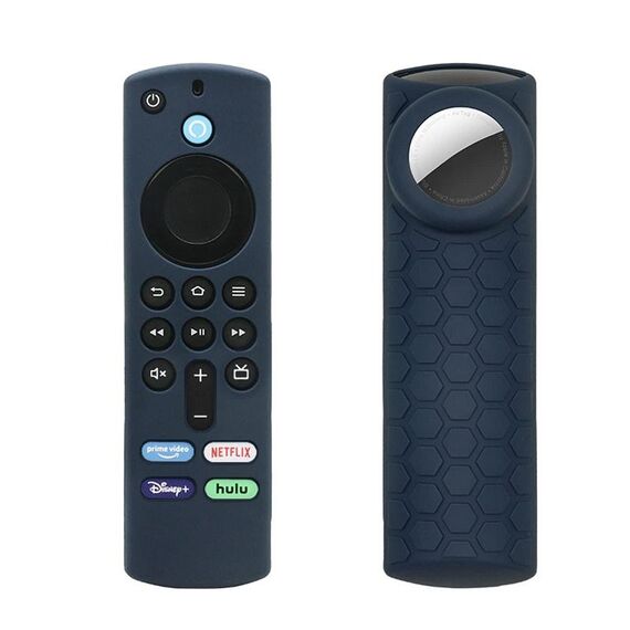 Custodia per telecomando 2 pezzi per Amazon Fire TV Stick 2021 ALEXA 3a generazione con supporto Airtag (blu notte)