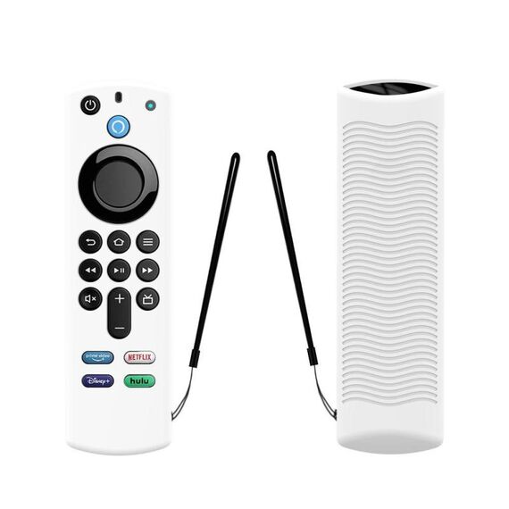 Custodia protettiva in silicone per telecomando vocale Amazon ALEXA di terza generazione (bianco luminoso)