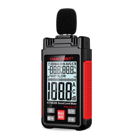HABOTEST HT602B Tester di decibel di rumore con display digitale multifunzionale