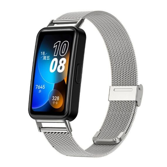 Cinturino per Huawei Band 10/9/8 NFC xDfind con fibbia in metallo milanese (argento)