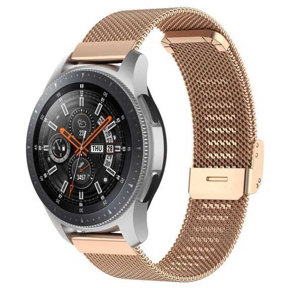 Cinturino per orologio con fibbia in metallo milanese xDfind per Samsung Galaxy Watch 7 / FE / 6 / 5 / 4 (oro rosa)
