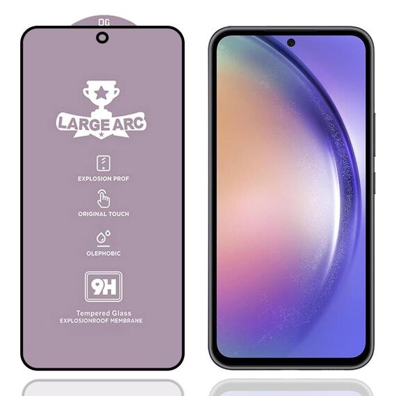 Per Samsung Galaxy A54 5G Pellicola in vetro temperato ad arco largo in alluminio 9H da 0,4 mm