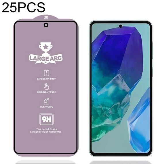 Per Samsung Galaxy M55s 5G 25 pezzi Pellicola in vetro temperato ad arco largo in alluminio 9H 0,4 mm
