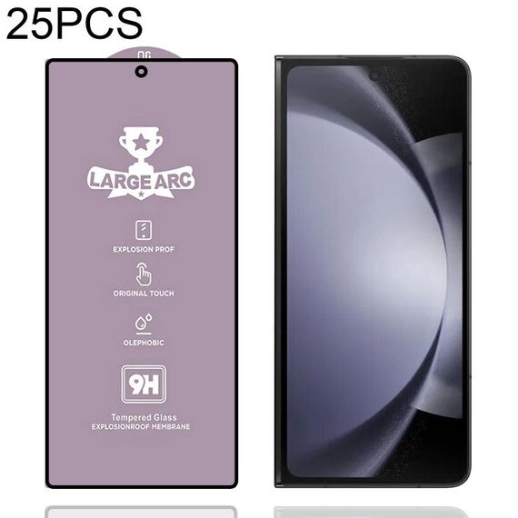 Per Samsung Galaxy Z Fold5, 25 pellicole in vetro temperato ad arco largo in alluminio 9H da 0,4 mm