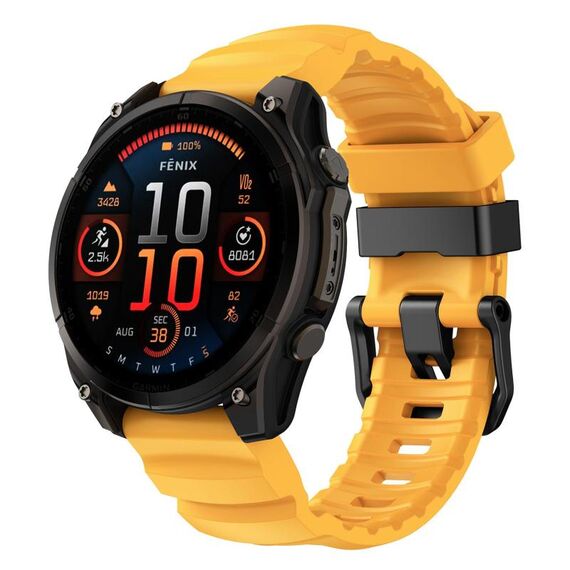 Cinturino in silicone per orologio sportivo Gamin Wild Trail da 26 mm (giallo chiaro)