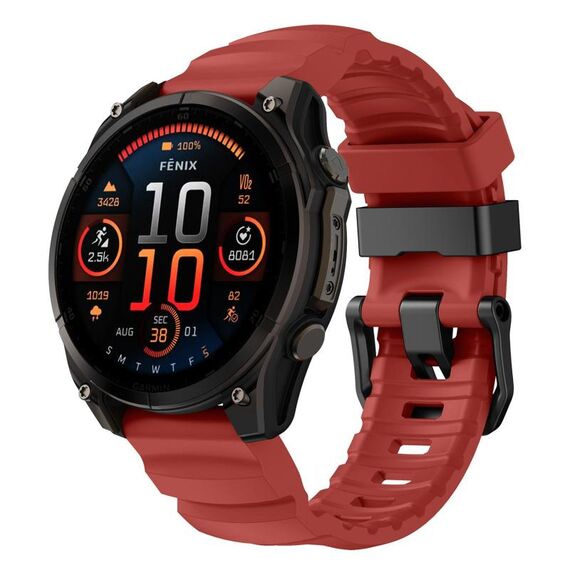Cinturino in silicone per orologio sportivo Gamin Wild Trail da 26 mm (rosso)