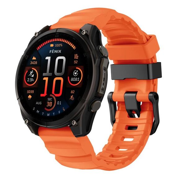 Cinturino in silicone per orologio sportivo Gamin Wild Trail da 26 mm (arancione)