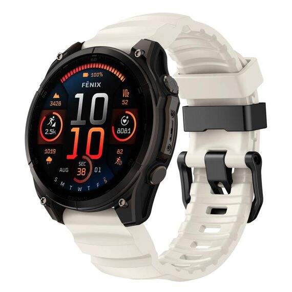 Cinturino in silicone per orologio sportivo Gamin Wild Trail da 26 mm (Starlight)