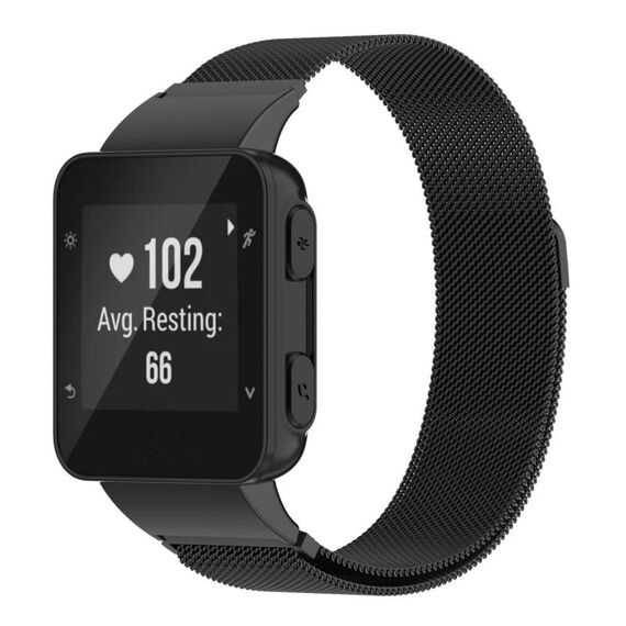 Cinturino in metallo milanese xDfind per Garmin Forerunner 35/30 (nero)