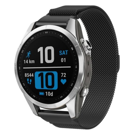 Cinturino in metallo a sgancio rapido Milanese xDfind per Garmin Fenix ​​8/7S/6S/5S da 20 mm (nero)