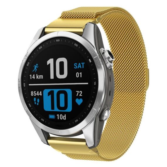 Cinturino in metallo a sgancio rapido Milanese xDfind per Garmin Fenix ​​8/7S/6S/5S, 20 mm (oro)