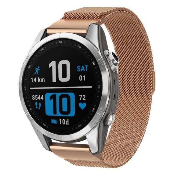 Cinturino in metallo a sgancio rapido Milanese xDfind per Garmin Fenix ​​8/7S/6S/5S da 20 mm (oro rosa)