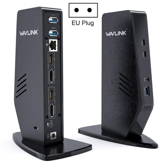 WAVLINK UG69PD5 Adattatore per monitor USB-C HD 60Hz Docking station per display doppio 4K, spina: spina UE