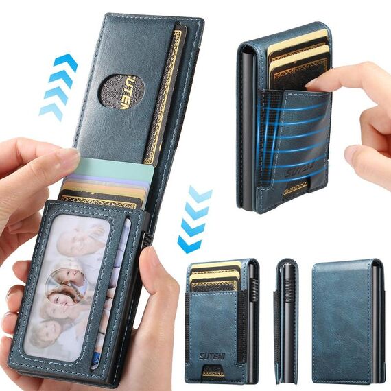 Il pulsante con motivo in cera d'olio Suteni fuoriesce automaticamente dalla scatola della carta dell'elastico (blu)