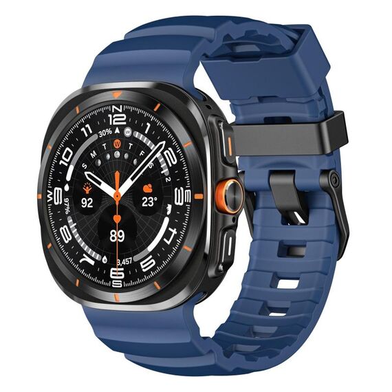 Cinturino sportivo in silicone per Samsung Galaxy Watch Ultra 47mm Wild Trail (blu)