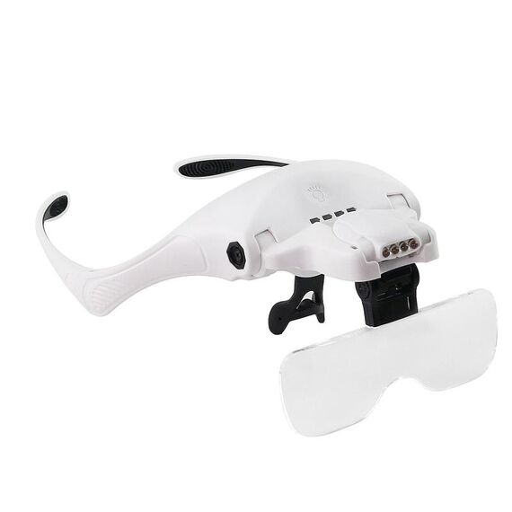 9892TSC1 Lente d'ingrandimento montata sulla testa per riparazione meccanica con interruttore touch a LED e ricarica USB