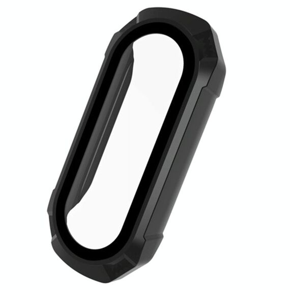 Per Xiaomi Mi Band 6/5/4/3 PC + Glass Watch temperato (nero)