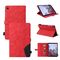 Per Samsung Galaxy Tab A7 Lite T225 / T220 Splicing Dual-Color Disgustazione orizzontale Custodia in pelle PU con supporto e slot per schede (rosso)