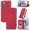 Per OPPO K9 Pro Retro Skin Feel MAGNETIC Horizontal Case flip custodia in pelle con supporto e carte Slot e portafoglio e cornice fotografica (rosso)