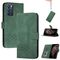 Per OPPO RENO6 5G cubic self sento custodia in pelle flip in pelle (verde scuro)