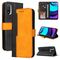 Per Motorola Moto E40 / E30 / E20 custodia per cellulare in pelle flip a colori con supporto (arancione)