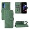 Pelle di colore massiccio Feel Ferckle magnetico Fibbia MAGNETICA Flip Vitello Texture in pelle PU con supporto e carte Slot & Portafoglio per Motorola Moto Edge 20 Pro (Verde)