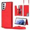 Per Samsung Galaxy S21 + 5G Body Cross-Body Doppio fibbia Flip Scheda Borsa TPU + Custodia in PU con slot per schede e portafoglio e foto e cinturino (rosso)